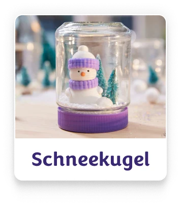 Bastelanleitung Schneekugel