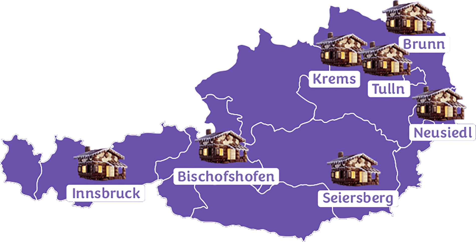 Österreich-Karte Schoko-Tour